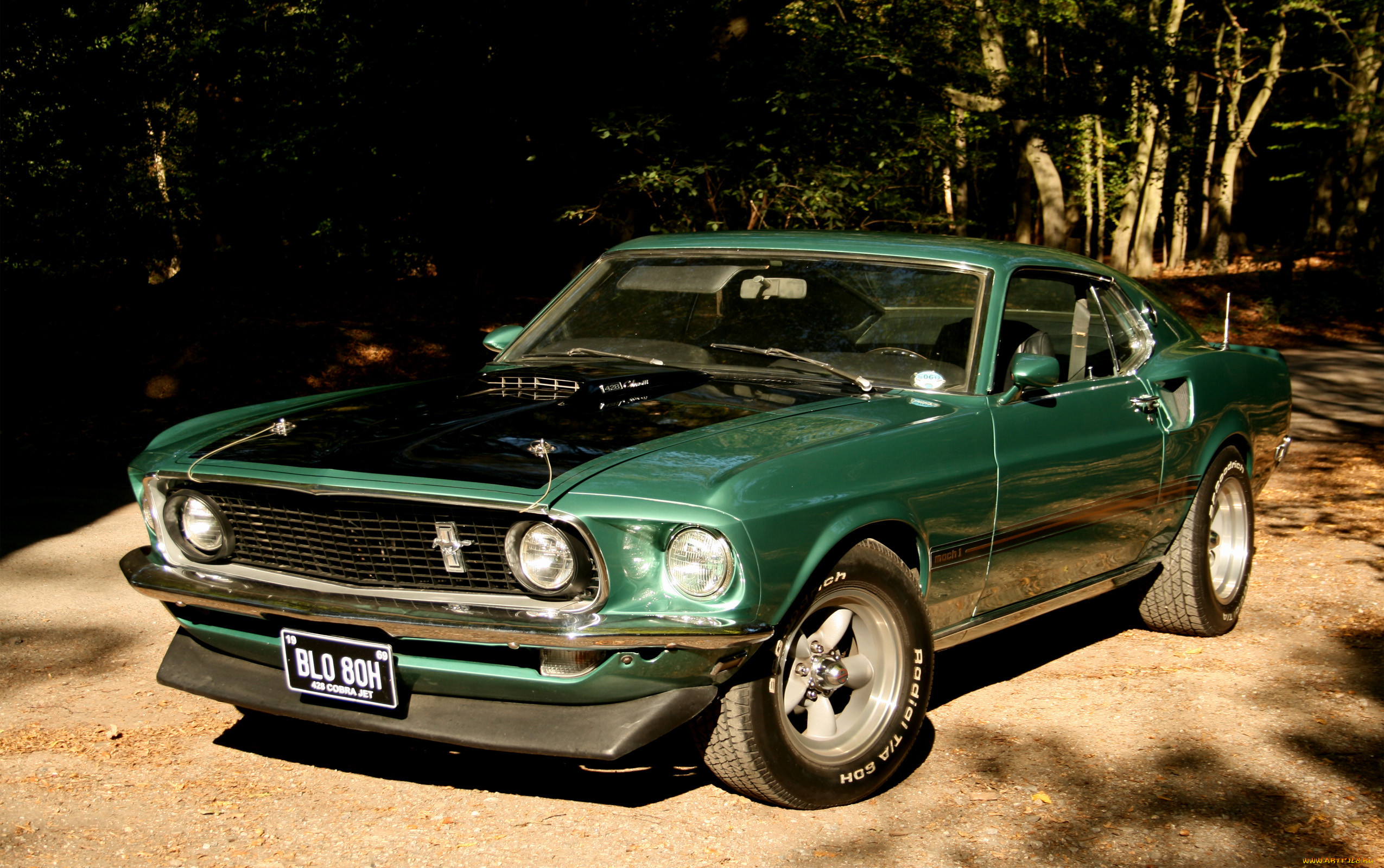 , mustang, green, ford